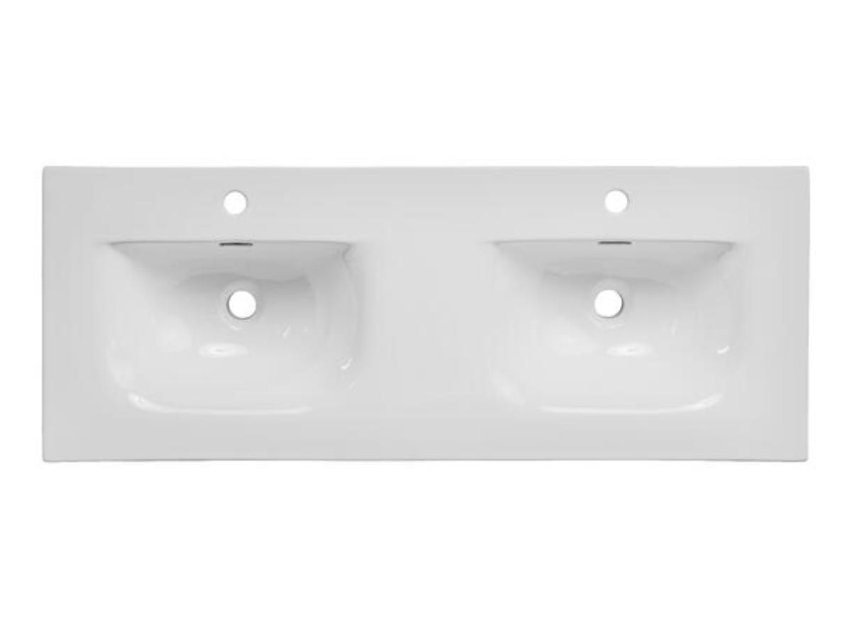 Komplett baderomspakke VIOLA VILLA 120 med LED-speil og Gun Metal-armatur